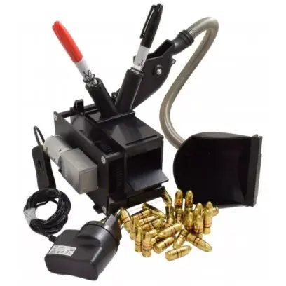 Automaticky označí vaše náboje konzistentními barevnými pruhy a odliší je od ostatních. Funguje se všemi pistolovými náboji od ráže 9 mm až po .44 Mag.