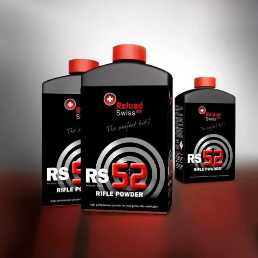 Střelný prach pro přebíjení střeliva ReloadSwiss RS 52, 1 kg balení. Pouze osobní odběr!!!