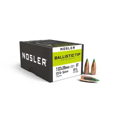 Střela Nosler Ballistic Tip Hunting 7,62mm, dia .310, 123grs (8g). SKU: 30131