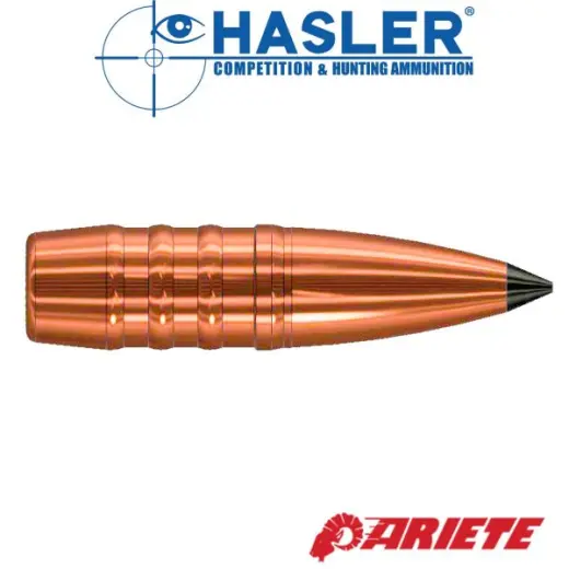 Bezolovnatá lovecká střela ráže 8 mm, diametr .323, hmotnost 170grs (11g). Střela s řízenou deformací se při zásahu začne otevírat a způsobí dlouhý ranivý kanál a silný zastavovací efekt. Hasler A8170