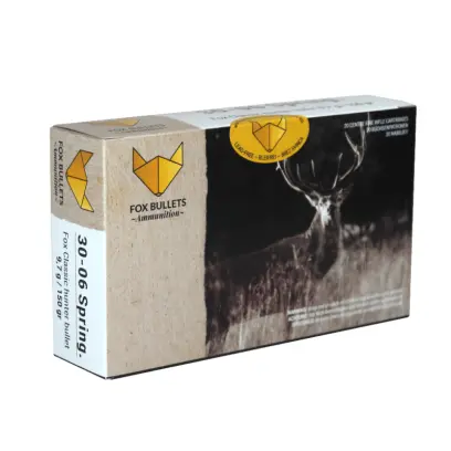 Lovecké náboje bez olova 30-06 Springfield 9,7g / 150gr s monolitickou střelou FOX Classic Hunter.
