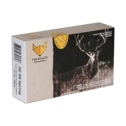 Lovecké náboje bez olova 30-06 Springfield 11,7 g / 180 gr s monolitickou střelou FOX Classic Hunter.