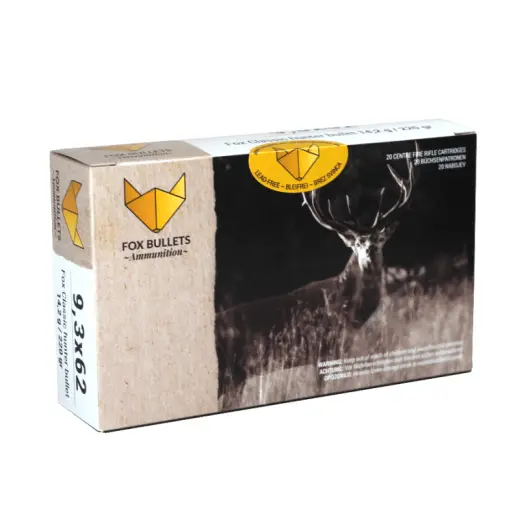 Lovecké náboje bez olova 9,3x62 14,2 g / 220 gr s monolitickou střelou FOX Classic Hunter. Pouze osobní odběr po splnění zákonných podmínek ČR!