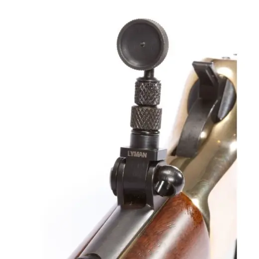 Mířidla Lyman No. 2 Tang Sight pro pákovou pušku Henry.