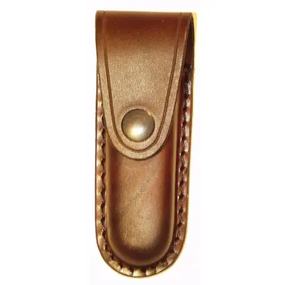 Kvalitní kožené pouzdro na zavírací lovecký nůž Mikov. Rozměr nože cca 10,5x2,5x1,5 cm.