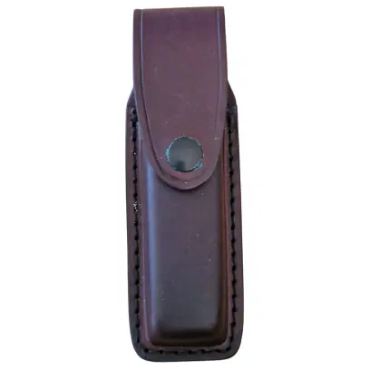 Kvalitní kožené pouzdro na zavírací lovecký nůž. Rozměr nože cca 15 x 3 x 2,5 cm.