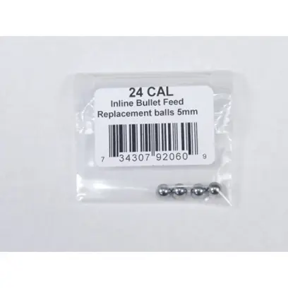 Náhradní sada ložiskových ocelových kuliček pro matrici podavače střel .24 cal LEE Inline Bullet Feed.