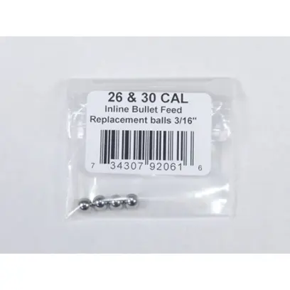 Náhradní sada ložiskových ocelových kuliček pro matrici podavače střel .26-.30 cal LEE Inline Bullet Feed.
