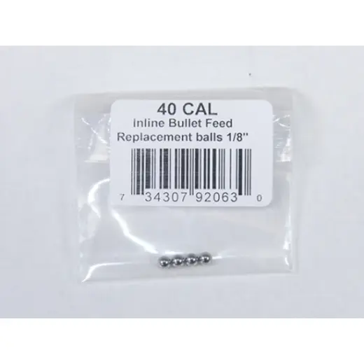 Náhradní sada ložiskových ocelových kuliček pro matrici podavače střel .40-.44 cal LEE Inline Bullet Feed.