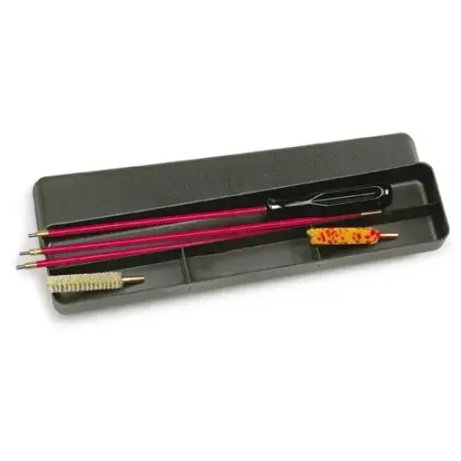 Sada pro čištění Airsoft zbraní 6mm. Box se sadou nylonového kartáčku, vlněného mopu a skládací čisticí tyčky.