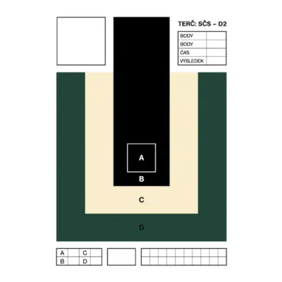 Terč KVZ - SČS - D2 pistole