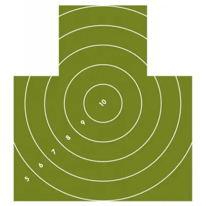 Terc 135 nekrytě ležící postava redukovaná - samopal 50m