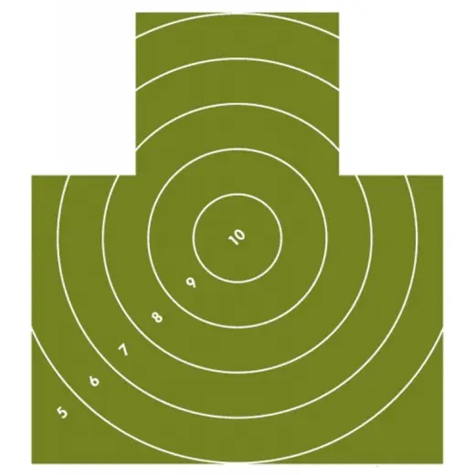 Terc 135 nekrytě ležící postava redukovaná - samopal 50m