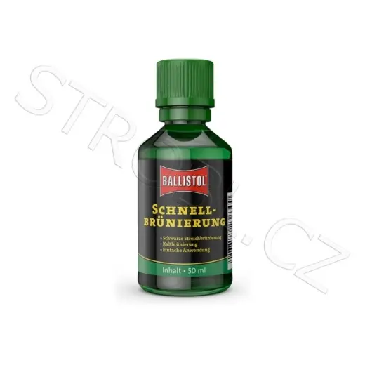 Rychlo-černidlo na zbraně Ballistol KLEVER Quickbrowning (Schnellbrünierung) 50ml. Užitečná novinka pro experty i amatéry. Vaše zbraně budou znovu jako nové.