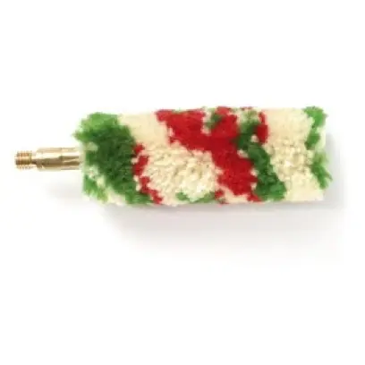 Textilní kartáček (lacetka) pro čištění brokovnice 20G. Závit vnější M5 x 0,8