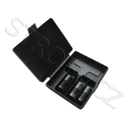 Plastová krabička na 4 ks choke s klíčem 13 x 10,5 x 2cm.