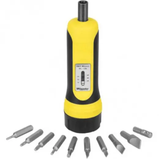 FAT Wrench od Wheeler Engineering je speciální klíč s ukazatelem síly utahování. Ke klíči dostanete zdarma sadu 10 bitů.