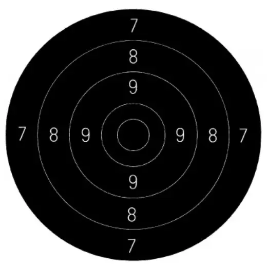 Náhradní střed pro terč mezinárodní pistolový 50/20.