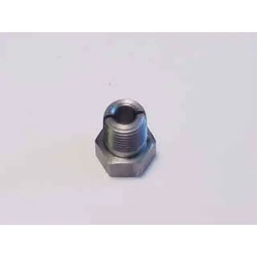 Průchozí šroub, který zajišťuje vypichovací jehlu ve vypichovacích a formátovacích matricích LEE Precision.