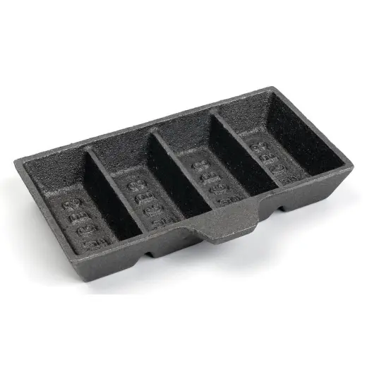 S příslušenstvím RCBS forma na ingoty můžete snadno a rychle odlít až čtyři ingoty najednou, což vám umožní snadno připravit slitiny pro budoucí použití.