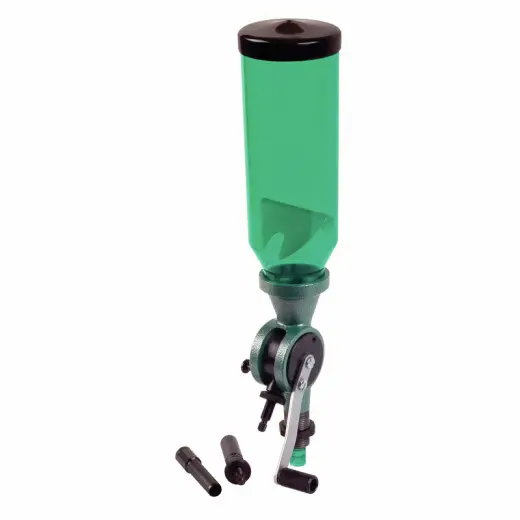 RCBS QUICK CHANGE POWDER MEASURE rychlovýměnný prachovač je univerzální nástroj, který může snadno přepínat mezi lehkými pistolovými náboji a náboji pro magnum pušky.