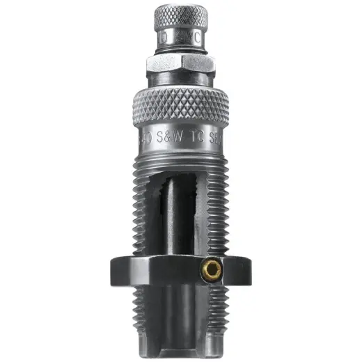 RCBS® zaškrcovací usazovací matrice Taper Crimp Seater Die usazuje střelu a má vestavěný zaškrcovač, který současně upevňuje střelu. Ráže .44 MAG/.44 SPEC
