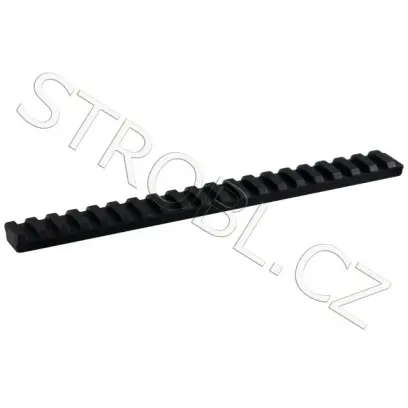 Ocelová weaver lišta pro montáž na zbraň. Umožňuje snadné připojení kompatibilních doplňků zbraně.