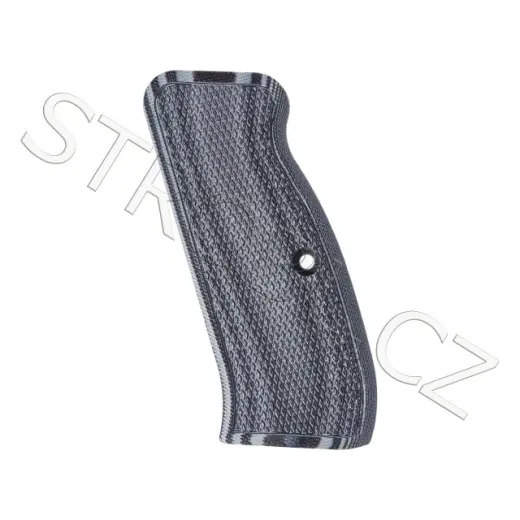 Pistolové střenky Pachmayr G-10 Tactical pro CZ 75/85. Černo-šedá barva, jemně zdrsněný povrch.