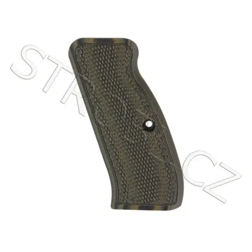 Pistolové střenky Pachmayr G-10 Tactical pro CZ 75/85. Černo-zelená barva, jemně zdrsněný povrch.