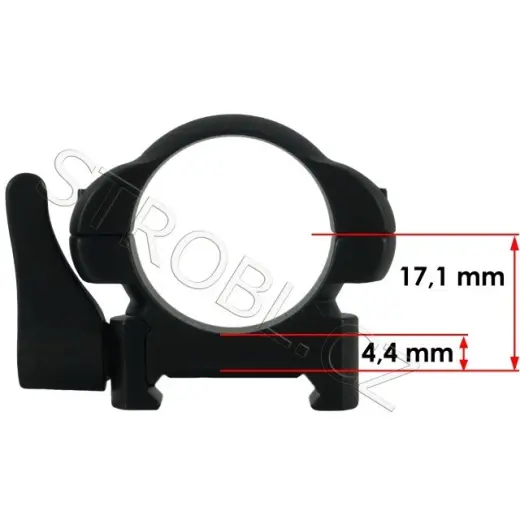 Pár ocelových rychloupínacích kroužků na optiku. Průměr kroužků 25,4mm, nízké.