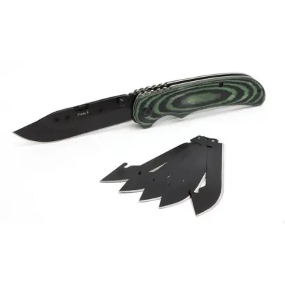 Stahovací nůž "Skalpel" s rychlo-výměnnými břity a rukojetí z micarty.