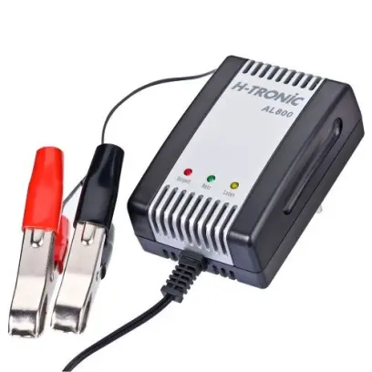 Automatická nabíječka 2V, 6V, 12V akumulátorů H-Tronic AL800 s ochranou proti zkratu a přepólování. Moderní technologie spínaného zdroje.