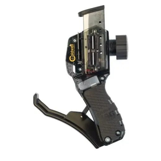 Odolný patentovaný rychlonabíječ pro pistolové zásobníky od firmy Caldwell.