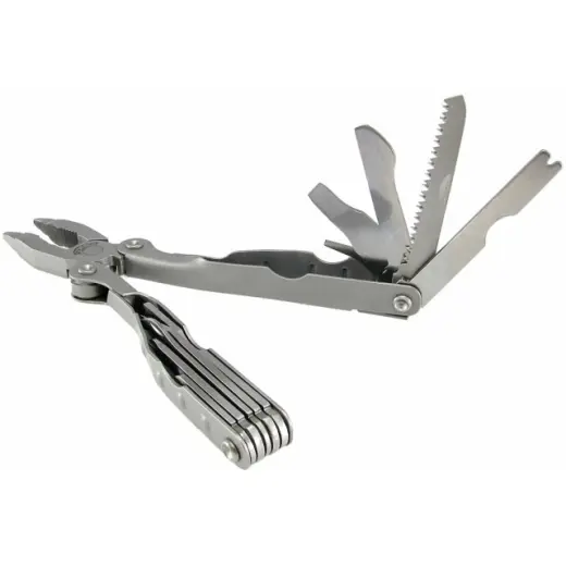 Multifunkční nářaďový nůž Schrade Tough Tool nabízí 21 užitečných funkcí. Součástí balení je i praktické pouzdro na opasek. Schrade.