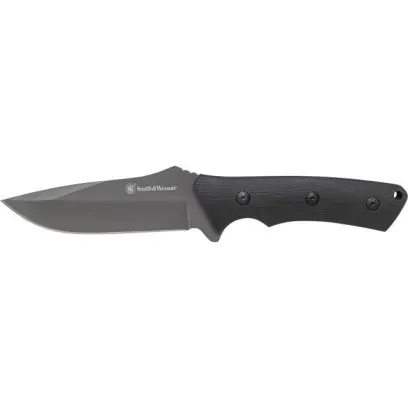 Nůž s pevnou čepelí s rukojetí G-10 a s nylonovým pouzdrem. Nerezová ocel. Smith & Wesson.