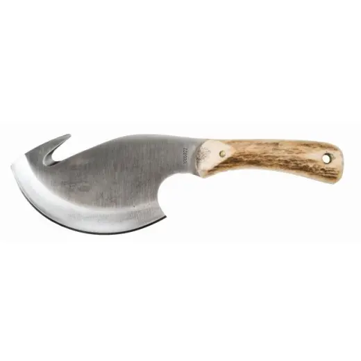 Stahovací nůž s rukojetí z parohu v koženém pouzdře. Uncle Henry.