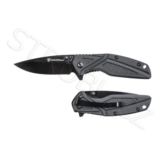 Zavírací nůž s pogumovanou hliníkovou rukojetí. Smith&Wesson.