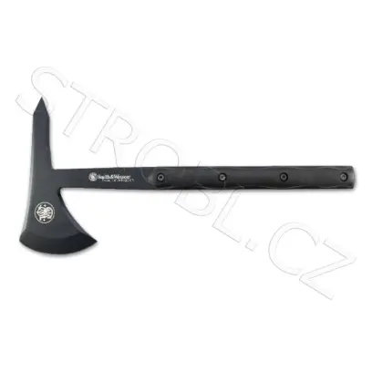 Záchranářský Tomahawk Extraction and Evasion od výrobce Smith &amp; Wesson z jednoho kusu oceli. Včetně pevného nylonového pouzdra.