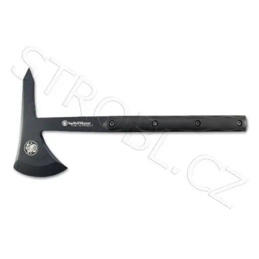 Záchranářský Tomahawk Extraction and Evasion od výrobce Smith &amp; Wesson z jednoho kusu oceli. Včetně pevného nylonového pouzdra.