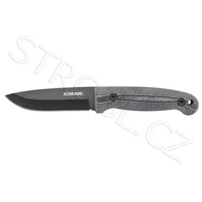 Středně velký nůž s pevnou čepelí, plná střenka, 1095 uhlíkatá ocel, Micarta Handle, pevné pouzdro, křesadlo.