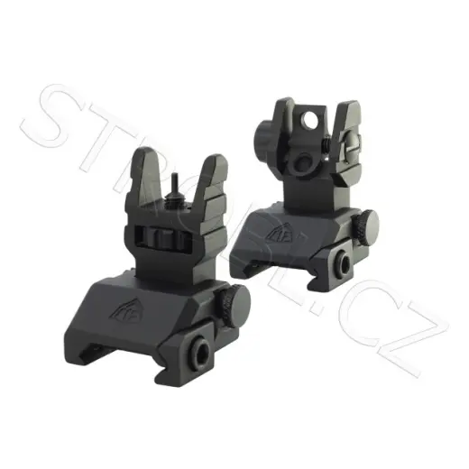 Hliníková, stavitelná flip-up mířidla Trinity Force pro AR-15. Určeno pro standardní Picatinny rail (STANAG 2324 / MIL-STD 1913).