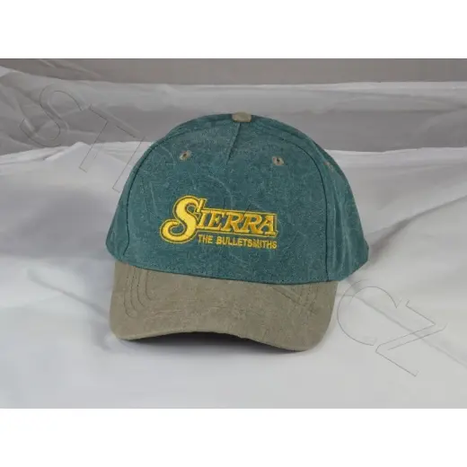 Nízkoprofilová čepice Sierra "Denim" s vyšívaným logem. Plastová zadní spona.