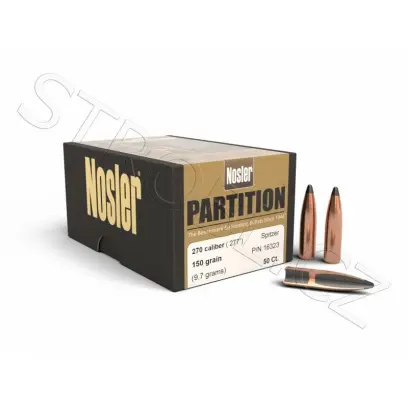Střela Nosler Partition .270 cal, dia .277, 150grs (9,7g). SKU: 16323