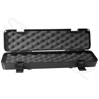 Bytelné plastové pouzdro na puškohled s polstrováním. Vnitřní rozměry 70 mm x 97 mm x 425 mm (výška, šířka, délka).