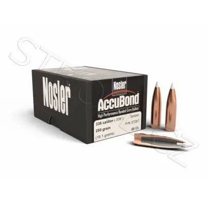 Střela Nosler AccuBond .338 cal, dia .338, 250grs (16,1g). SKU: 57287