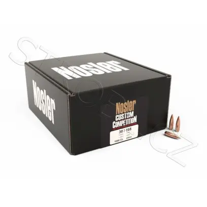 Výhodné balení střel Nosler Custom Competition .30 cal, dia .308, 168grs (10,8g). SKU: 65934