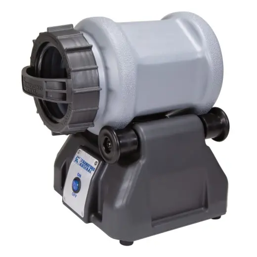 Dostupná pračka nábojnic pro praní "na mokro" - rotační pračka nábojnic Rotary Tumbler Lite - 220V. Využívá nerezové čistící médium a čistící roztok.