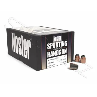 Střela Nosler Sporting Handgun .44 cal, dia .429, 200grs (12,9g). SKU: 44846