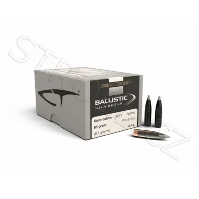 Střela Nosler Ballistic Silvertip 6mm, dia .243, 95grs (6,1g). SKU: 51040