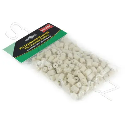 Pelety ze stlačené plsti pro čištění zbraní, balení 300ks. Určeno např. pro ráže: .243, 6 mm, 6,35 mm, .25, 6,5 mm, 25-06, .257, .260, .264